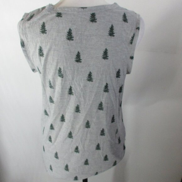 Grayson/Threads Women's Gray Top w Trees Size Small - Picture 6 of 7
